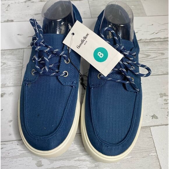 Goodfellow & Co Men s Caleb Casual Loafer Boat Shoe Lace Up Size 8 NWT Blue - Picture 1 of 3